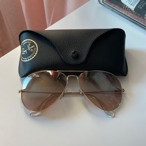 Ray-Ban gold Aviator sunglasses